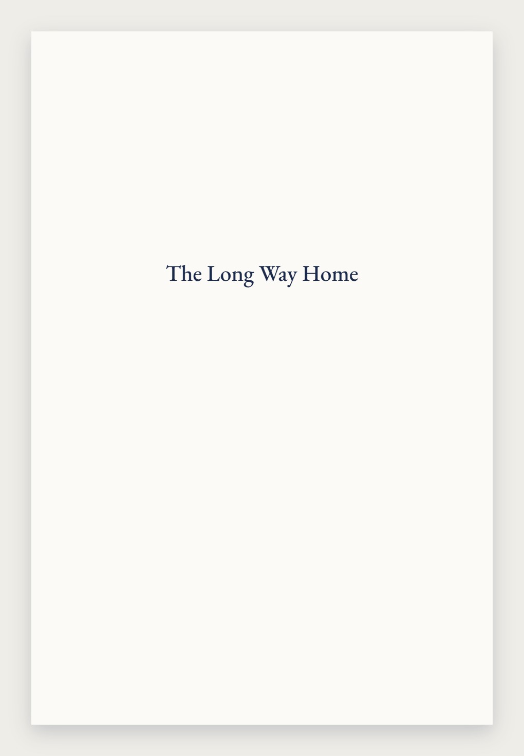 Half title page