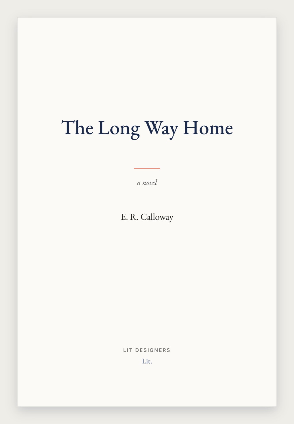 Title page with imprint
