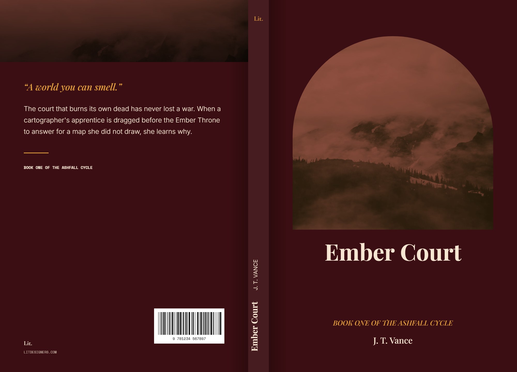 Paperback edition of the sample title Ember Court